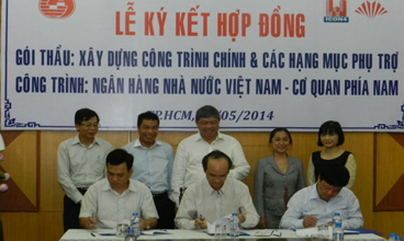 Ký kết hợp đồng thi công XDCT: NHNN Việt Nam - Cơ quan phía Nam
